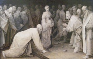 المسيح والزانية بواسطة جان الأكبر بروغل